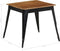vidaXL - Eettafel - 75x75x76 - cm - massief - acaciahout - en - staal