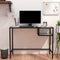 vidaXL - Computerbureau - 100x36x74 - cm - gehard - glas - witmarmerkleurig
