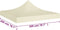 vidaXL - Partytentdak - 270 - g/m² - 2x2 - m - crème