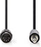 Nedis DIN-Audiokabel - 5-Pins Male naar 3,5 mm Male - Vernikkeld - 1 m - Zwart