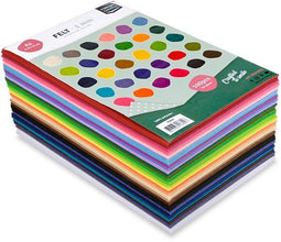 Vaessen Creative Vilt - A4 - 100 Vellen - Assorti (30 kleuren)