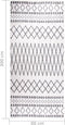 vidaXL - Vloerkleed - wasbaar - anti-slip - 80x300 - cm - zwart - en - wit