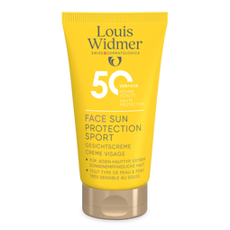 Louis Widmer Face Sun Protection Sport 50 - Zonnebrandcrème zonder parfum - Hoge bescherming - Extra water- en zweetbestendig