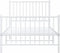 vidaXL - Bedframe - met - hoofd- - en - voeteneinde - metaal - wit - 90x200 - cm