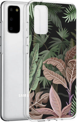 iMoshion Hoesje Geschikt voor Samsung Galaxy S20 Hoesje Siliconen - iMoshion Design hoesje - Groen / Roze / Dark Jungle