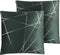 PINUS - Sierkussen set van 2 - Donkergroen - 45 x 45 cm - Fluweel