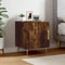 vidaXL - Nachtkastje - 40x40x50 - cm - bewerkt - hout - gerookt - eikenkleurig