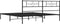 vidaXL - Bedframe - met - hoofdbord - metaal - zwart - 180x200 - cm