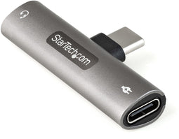 Startech.com CDP235APDM - USB-C Audio & Oplaadadapter - 3.5mm TRRS Jack en 60W Power Delivery - Zilver