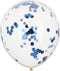 Ballonnen met Blauwe Confetti, 8st.