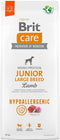 Brit Care Hypoallergenic Junior Large Breed Lamb & Rice 12 kg - Hond