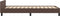 vidaXL - Bedframe - met - hoofdeinde - zonder - matras - 100x200 - cm - bruin