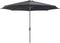 SenS-Line - Parasol Salou Stokparasol - Ø300 cm - 8-ribs- Polyester - Antraciet - Zonder Parsolvoet