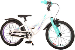 Volare Glamour Kinderfiets - 16 inch - Voor meisjes - Parelmoer Mint Groen - Prime Collection