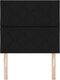 vidaXL - Hoofdbord - met - Diamant - Blokken - in - Zwart - - - 100 - cm - - - Stof