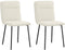 vidaXL - Eetkamerstoelen - 2 - st - fluweel - crèmekleurig