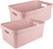 Sunware opbergbox Sigma - kunststof - 45 liter - lichtroze - opberg dozen/bakken - opbergers - 39 x 59 x 24 cm