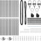 vidaXL - hekposts - met - spijker - - - 13 - stuks - Ø32 - mm, - 170 - cm - van - gegalvaniseerd - staal