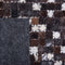 AKKESE - Patchwork vloerkleed - Lichtbeige - 140 x 200 cm - Koeienhuid leer