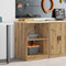 vidaXL - Garagekast - 60x51x85 - cm - massief - grenenhout - artisan - eikenkleurig