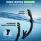 Travelhawk Snorkelmasker - Snorkel - Snorkelset - Duikbril met Snorkel - Versterkt Glas - Dry Top - Zwart
