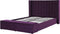 NOYERS - Tweepersoonsbed - Paars - 160 x 200 cm - Fluweel