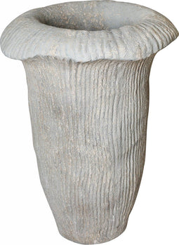 PTMD Helena Ronde Bloempot - H83 x Ø60 cm - Keramiek - Grijs