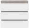 Ladekast CHELSEA 3 Laden - Kleur wit/licht beton - B 77,2 x D 42 x H 79,9 cm