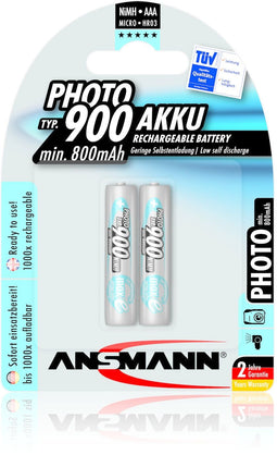 Ansmann Photo - NiMH Accu 12 V 900mAh - Hoge capaciteit - Zilver