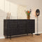 Dressoir Evan zwart - opbergkast - dressoir kasten 160 cm