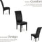 tectake® - Eetkamerstoel - Ergonomisch - Kunstleer - Zwart (2 stuks)