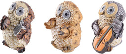 Hyundai Lighting - Dieren buitenlampen - Orkest uilen - Zonne-energie - 3-pack
