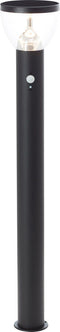 BRILLIANT LED buitenvloerlamp, solar, 92 cm, 430 lm, 3000 K, roestvrij staal, zwart