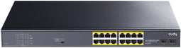 Cudy 16-Port Gigabit PoE+ Switch - 16x PoE+ poorten 200W - 2x SFP poorten