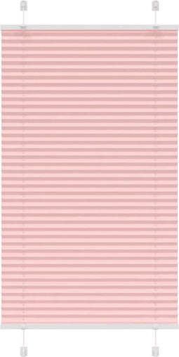 vidaXL - Plissé - rolgordijn - 80x100 - cm - stofbreedte - 79,4 - cm - polyester - roze