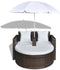 vidaXL - Tuinbed - met - parasol - poly - rattan - bruin