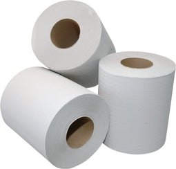 Qleaniq® Poetspapier | 1-laags | op rol | 21cm | 300m | papier | naturel | 6 stuks
