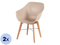 Hartman Set van 2 IRIS Stoelen - Houten Onderstel - 42.5 cm Zithoogte - Beige