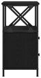 vidaXL - Nachtkastje - Zwart - Eiken - 34x35,5x70 - cm - Houtfineer