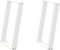 vidaXL - Eettafelpoten - 2 - st - U-vormig - 60x(72-73) - cm - staal - wit