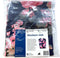 Secobed Wasbare slab - Met opvangbak - Blauw met roze bloemen - 50 x 75 cm