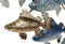 Wanddecoratie Home ESPRIT Blauw Gouden Mediterrane Vissen 118 x 6,5 x 58 cm