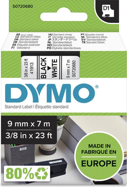 DYMO D1 - Etiketten - Zelfklevend - Zwart op Wit (1 stuk)