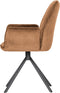 Showroom leegverkoop: Woood amber eetkamerstoel fluweel karamel set van 2 - Showroom leegverkoopStoelen - Polyester - 88x60x61cm