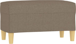 vidaXL - Bankje - 70x35x41 - cm - stof - taupe