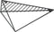 Duraline Schap Driehoek Lijnen MatZwrtStaal 26x15x12,5cm