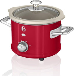 Swan Retro - Slowcooker - Rood - 1.5 liter