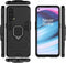 Lunso - Armor backcover hoes met ringhouder - Geschikt voor OnePlus Nord CE - Zwart