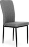 Eetkamerstoelen - grijs - set van 4 - comfortabel design