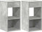 vidaXL - Nachtkastjes - 2 - st - met - lade - 35x34x66,5 - cm - betongrijs